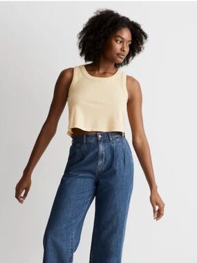 Madewell Softfade Cotton Boxy-Crop Tank